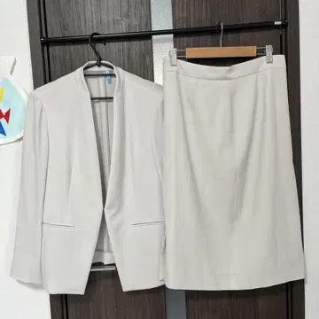 theory luxe 자켓 스커트 세트 베이지 40 38