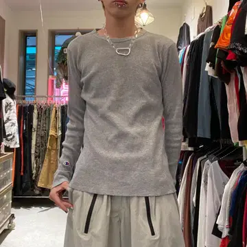 Champion XL 스포츠 믹스 y2k 와플 써멀 롱T