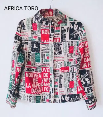 AFRICA TORO 신문 프린트 자켓