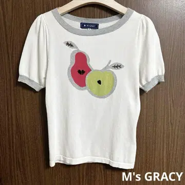 새상품급 M's GRACY 엠즈 그레이시 상의 봄/여름 소재 반팔 니트