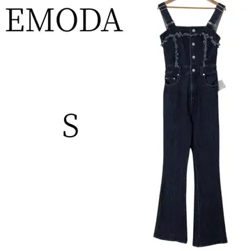 새상품급 EMODA 에모다 블루 오버롤 S