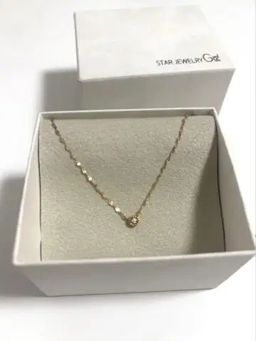 [새상품급] STAR JEWERY K10 골드 다이아몬드 목걸이