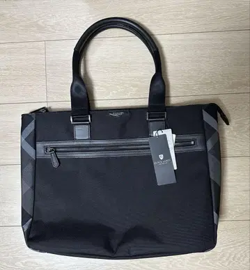 블랙 라벨 블랙 체크 무늬 비즈니스 백