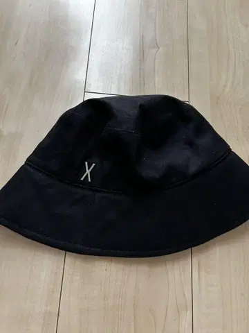 블랙 코튼 버킷햇 58.5cm
