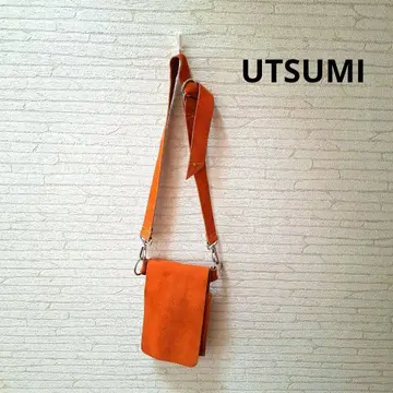 UTSUMI 오렌지 스웨이드 숄더 시저 케이스 미용사