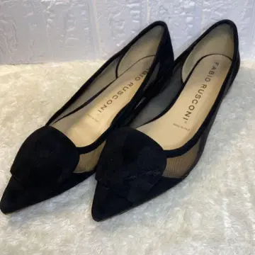 FABIO RUSCONI 플랫슈즈 스틸레토 블랙 24.0cm