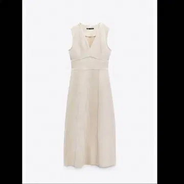 새상품 ZARA 페이크 스웨이드 오버롤 스커트 베이지 M