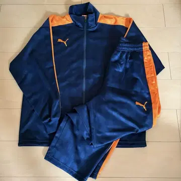 PUMA 네이비/오렌지 저지 세트