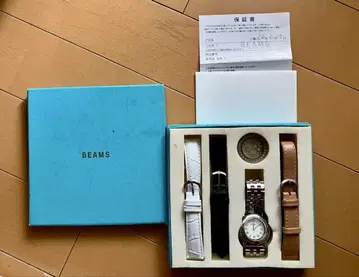 BEAMS 쿼츠 시계 교환용 벨트 포함 블링블링 손목시계