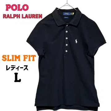 Ralph Lauren 반팔 피케 셔츠 블랙 L 슬림 핏 포니 자수