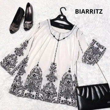 BIARRITZ 8분 소매 튜닉 오리엔탈 패턴