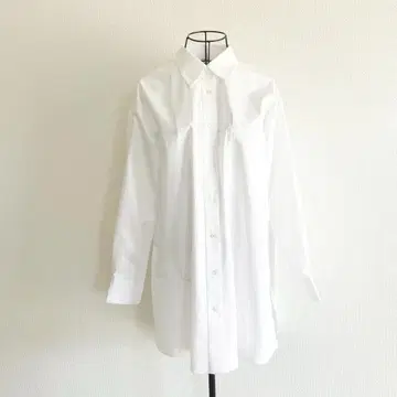 프리미에 아롱디스망 셔츠 S 오버 사이즈 화이트 고급 예쁨 넉넉