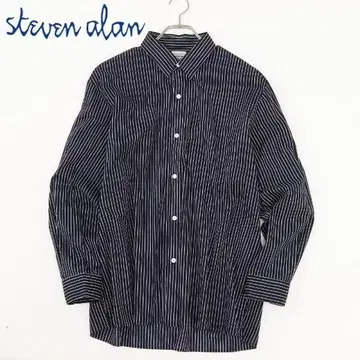 B7473 스티븐 앨런 LOOSE FIT 스트라이프 긴팔 셔츠 L