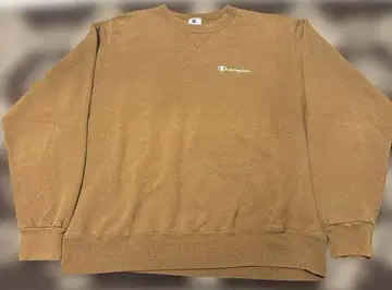 90년대 Champion XL 앞 V 맨투맨 레어 컬러 브라운