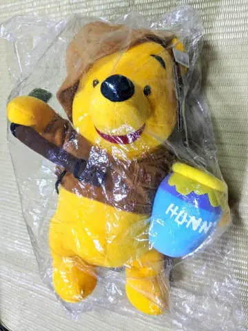 레어! 디즈니 곰돌이 푸 봉제 인형 모자와 허니 포트 [미사용] 택 포함