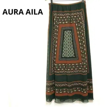 [아우라 아이라] AURA AILA 롱 스커트 맥시 기장 일본제 시어
