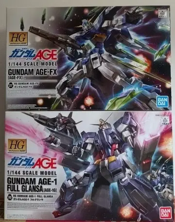 HG 건담 프라모델 건담 AGE-FX & AGE-1 풀 그랑사 세트