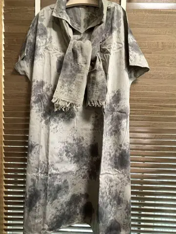 나카가와 마사시치 상점 초목 염색 색깔 겹침 원피스 스톨 2세트