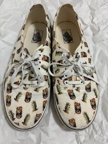 VANS/반스/어센틱/29cm/화이트/스컬파인/중고품
