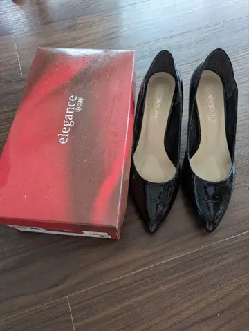 elegance 히미코 블랙 하이힐 24.5cm