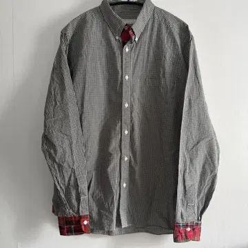 BARNEYS NEW YORK 깅엄 체크 패턴 셔츠 L
