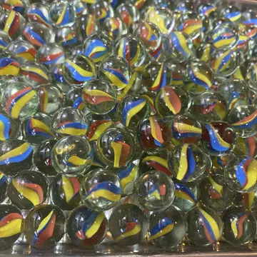투명한 빨강 파랑 노랑 유리 구슬 모음 1.8kg 세트 구슬