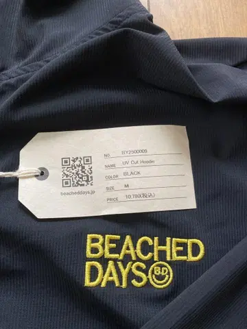 BEACHED DAYS UV Cut Hoodie UV 컷 후드티 블랙 M