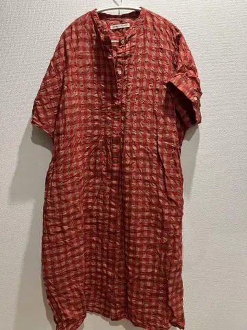 깅엄 체크 원피스