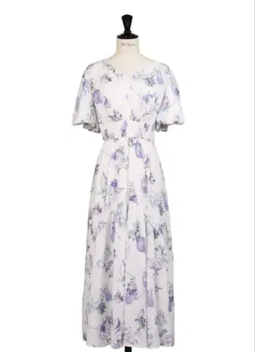 Spring Bouquet Satin Dress 중고품