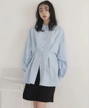 허리 턱 셔츠