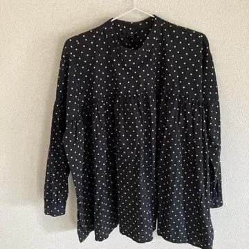 SOIL POPLIN DOT STAND 셔츠
