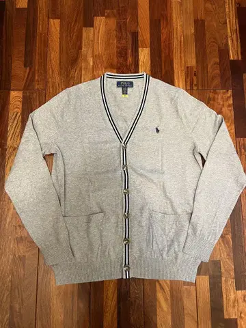 Polo Ralph Lauren 여성용 그레이 코튼 가디건 XL