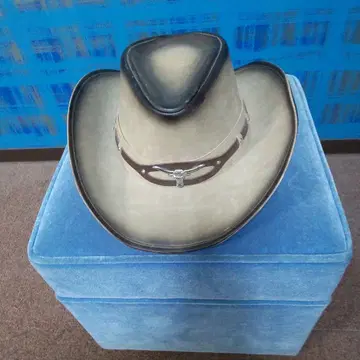 베이지 카우보이 햇 가죽