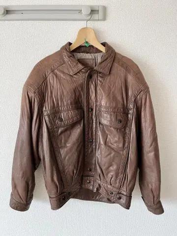 Bisonte 브라운 가죽 자켓