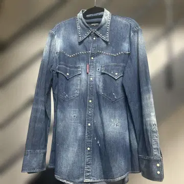 DSQUARED2 스터드 데님 셔츠 사이즈 52