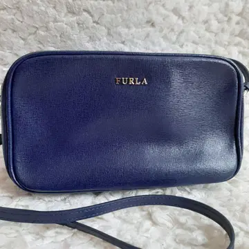 훌라 더블 지퍼 숄더백 가죽 네이비 FURLA
