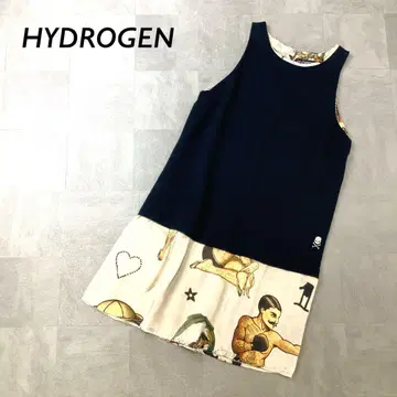 새상품급 HYDROGEN 이탈리아제 슬리브리스 원피스 블랙