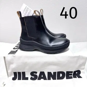 40 JIL SANDER 첼시 부츠 BLACK 질 샌더 사이드고어