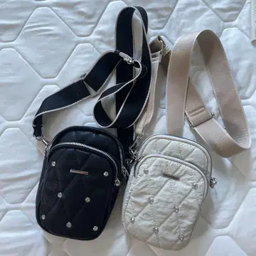 스터드 퀼팅 숄더백