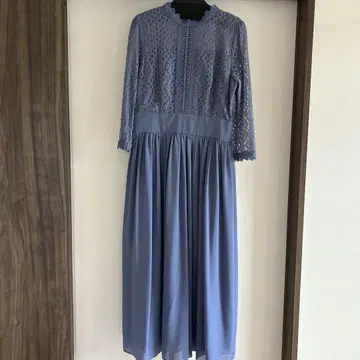 레이스 절개 쉬폰 원피스 새상품급 S