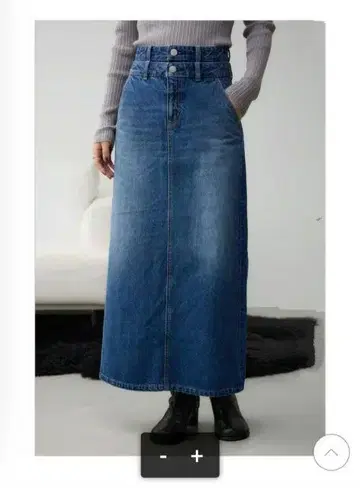 [새상품 미사용] AZUL DENIM 더블 허리 데님 스커트