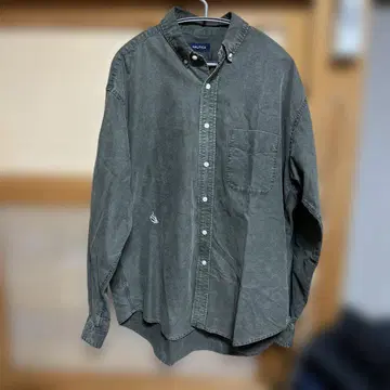 Nautica 노티카 버튼 다운 데님 셔츠 올리브 그린 M