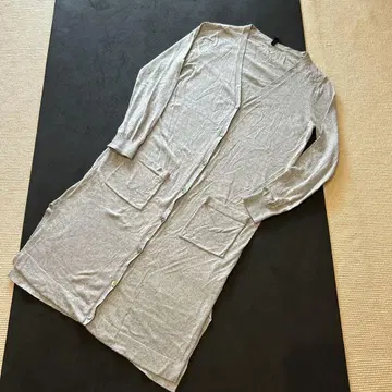 이탈리아제 캐시미어 롱 가디건 그레이