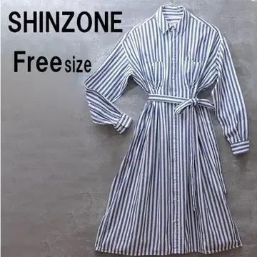 SHINZONE 스트라이프 패턴 원피스 프리 사이즈