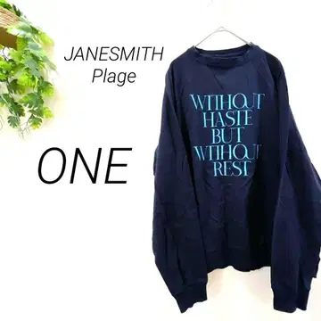 JANESMITH Plage 롱T 티셔츠 네이비 프린트 봄/가을