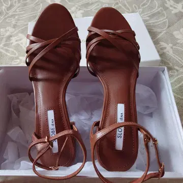 SLOBE IENA 브라운 스트랩 샌들 23.5cm