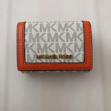 MICHAEL KORS 3단 폴더형 지갑 화이트/오렌지