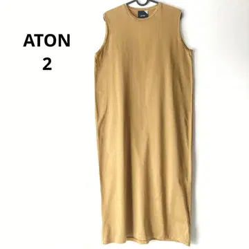 ATON/에이톤 TANK TOP DRESS 컷소우 롱 원피스
