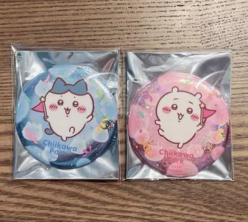 치이카와 파크 캔뱃지 치이카와 하치와레 2개 세트 새상품