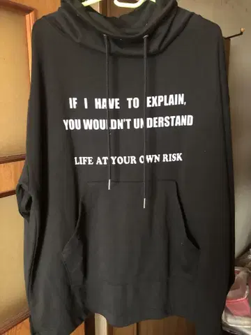 life at your own RISK 블랙 후드티 M